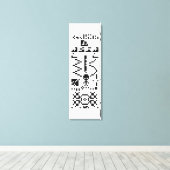 Toile Réponse du message binaire Arecibo (Insitu (Plancher de Bois))