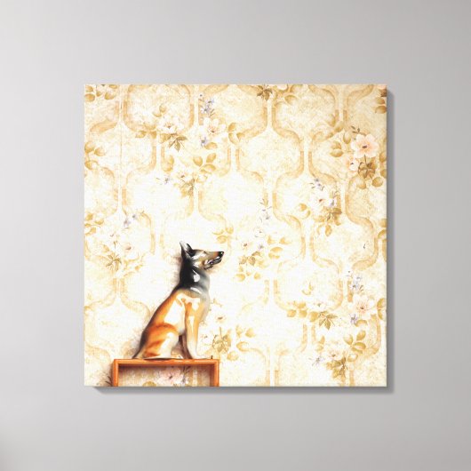 Toile Représentation animale, nouveauté, étagère, laine (Recto)
