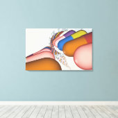 Toile Représentation colorée d'un brin ADN (Insitu (Plancher de Bois))