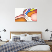 Toile Représentation colorée d'un brin ADN (Insitu(Chambre))