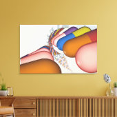 Toile Représentation colorée d'un brin ADN (Insitu(Salon))