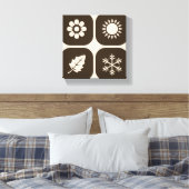 Toile Représentation minimaliste des quatre saisons (Insitu(Chambre))