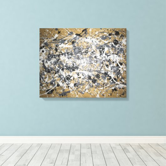 Toile Reproduction Pollock (Insitu (Plancher de Bois))