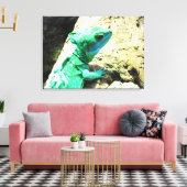 Toile Reptile de lézard de basilic vert (Insitu(Salon))