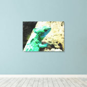 Toile Reptile de lézard de basilic vert (Insitu (Plancher de Bois))