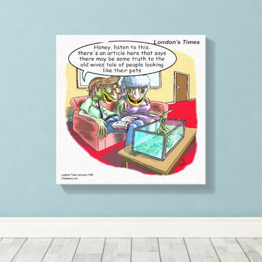 Toile Reptile People Drôle Rick London Canvas Imprimer (Insitu (Plancher de Bois))