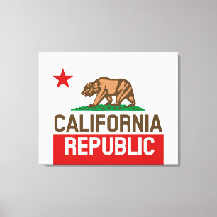 Toile RÉPUBLIQUE DE CALIFORNIE Étoile Drapeau