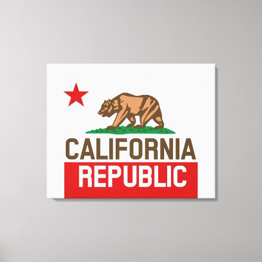 Toile RÉPUBLIQUE DE CALIFORNIE Étoile Drapeau (Recto)
