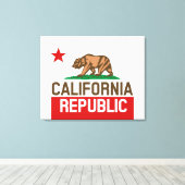 Toile RÉPUBLIQUE DE CALIFORNIE Étoile Drapeau (Insitu (Plancher de Bois))