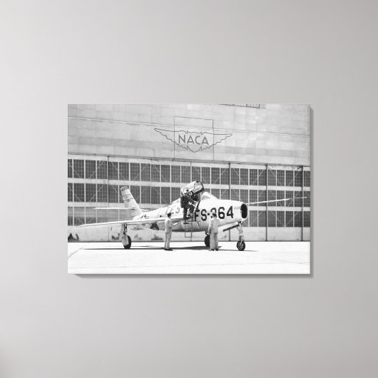 Toile République F-84F sur la rampe à Moffett Field (Recto)