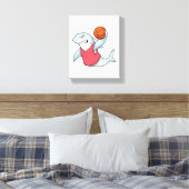Toile Requin aux sports avec basket-ball (Insitu(Chambre))
