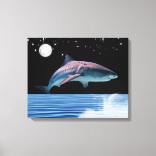 Toile Requin bleu