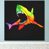 Toile Requin coloré (Insitu (Plancher de Bois))