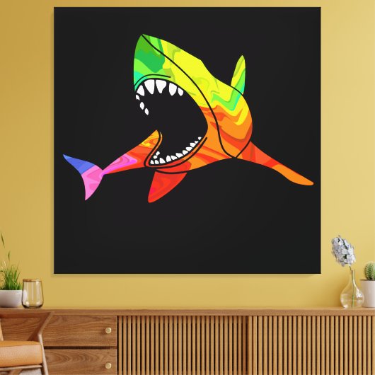 Toile Requin coloré (Insitu(Salon))