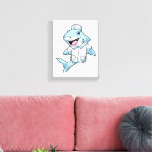 Toile Requin comme infirmière avec manteau (Insitu(Salon))