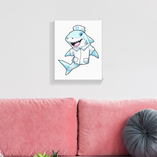 Toile Requin comme infirmière avec manteau (Insitu(Salon))