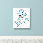 Toile Requin comme infirmière avec manteau (Insitu (Plancher de Bois))