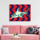 Toile requin cool et flèches rouges (Insitu(Salon))