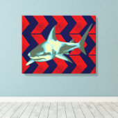 Toile requin cool et flèches rouges (Insitu (Plancher de Bois))