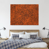 Toile Réseau complexe - orange sur noir (Insitu(Chambre))