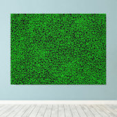 Toile Réseau complexe - Vert sur Noir (Insitu (Plancher de Bois))