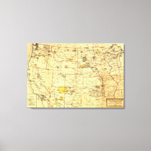 Toile Réserves indiennes à l'ouest du Mississippi