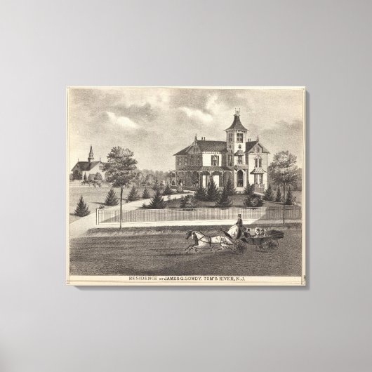 Toile Résidence de James G Gowdy, Tom's River, NJ (Recto)