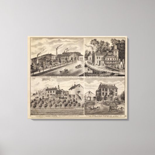 Toile Résidences et brasseries en Rochester, Minnesota (Recto)