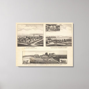 Toile Résidences et fermes, Pottawatomie, le Kansas