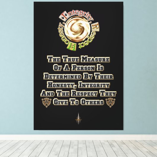 Toile Respect de l'intégrité honnêteté MXT (Insitu (Plancher de Bois))