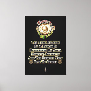 Toile Respect de l'intégrité honnêteté MXT