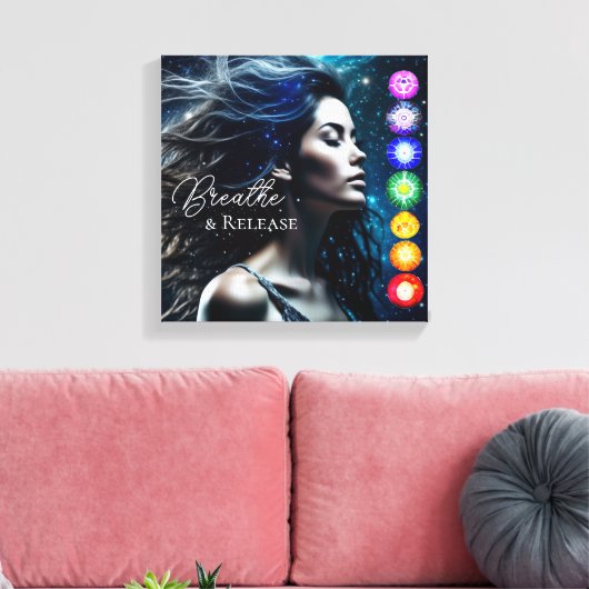 Toile Respirer et libérer | Belle Femme Ethérée (Insitu(Salon))