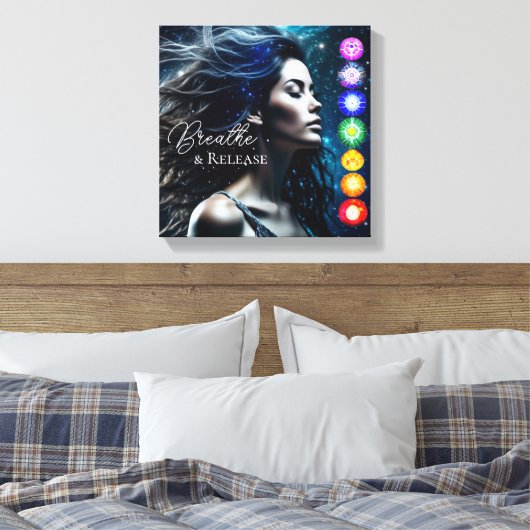 Toile Respirer et libérer | Belle Femme Ethérée (Insitu(Chambre))