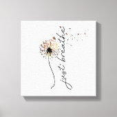 Toile Respirer simplement Papillon de pissenlit Inspirat (Recto)