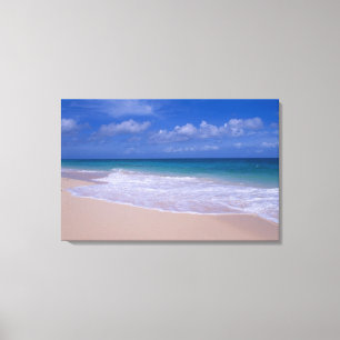 Toile Ressacs écumant sur la plage sablonneuse