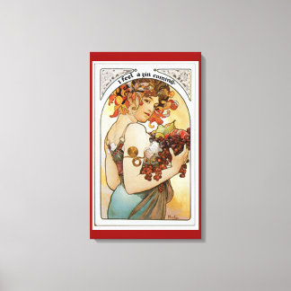 TOILE RESSENTEZ ZIN VENIR...FILLE SOUS L'ARBORE DE GRAPE