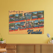 Toile Ressorts d'argent, Floride - Grandes lettres scène (Insitu(Salon))