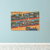 Toile Ressorts d'argent, Floride - Grandes lettres scène (Insitu (Plancher de Bois))