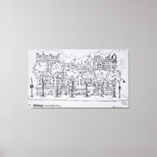 Toile Restaurant Boulevard Montparnasse Paris, France