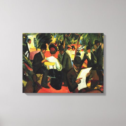 Toile Restaurant de jardin par August Macke, Art ancien (Recto)