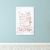 Toile Restaurant sur Boulevard | Saint-Germain, Paris (Insitu (Plancher de Bois))