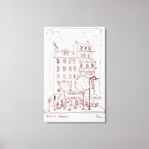 Toile Restaurant sur le boulevard Saint-Germain, Paris