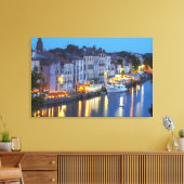 Toile Restaurants le long de la rivière l'Hérault. L'Hér (Insitu(Salon))