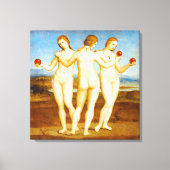 Toile Restauré Raphael Classic Les Trois Graces Peinture (Recto)