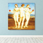 Toile Restauré Raphael Classic Les Trois Graces Peinture (Insitu (Plancher de Bois))
