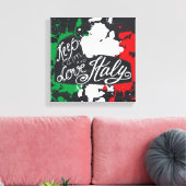 Toile Restez calme et amoureux Italie (Insitu(Salon))