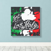 Toile Restez calme et amoureux Italie (Insitu (Plancher de Bois))
