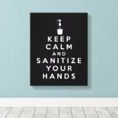 Toile Restez calme et assainissez vos mains (Insitu (Plancher de Bois))