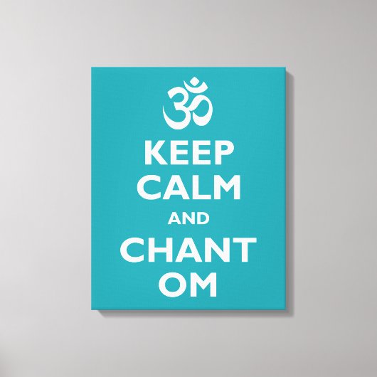 Toile Restez calme et Chant Om (Recto)