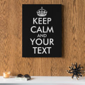 Toile Restez calme et continuez - Créez votre propre